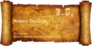 Nemes Dalida névjegykártya